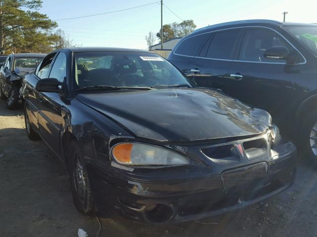 1G2NW52E82M700603 - 2002 PONTIAC GRAND AM G BLACK photo 1