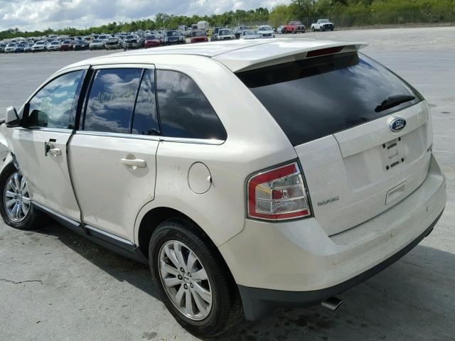 2FMDK49C88BA49470 - 2008 FORD EDGE LIMIT WHITE photo 3