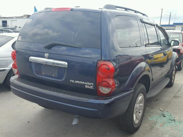 1D4HD48N45F509336 - 2005 DODGE DURANGO SL BLUE photo 4