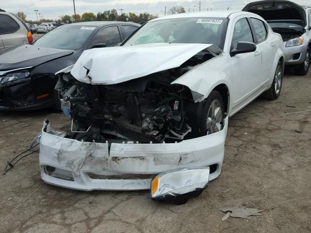 1B3BD4FB6BN558746 - 2011 DODGE AVENGER EX WHITE photo 2