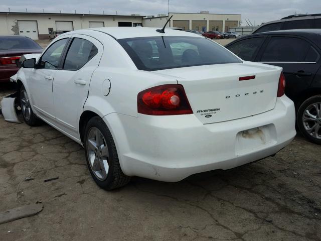 1B3BD4FB6BN558746 - 2011 DODGE AVENGER EX WHITE photo 3