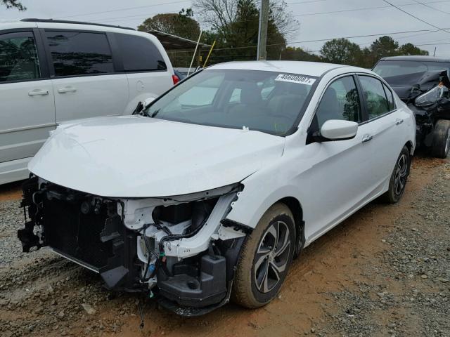 1HGCR2F30GA035000 - 2016 HONDA ACCORD LX WHITE photo 2