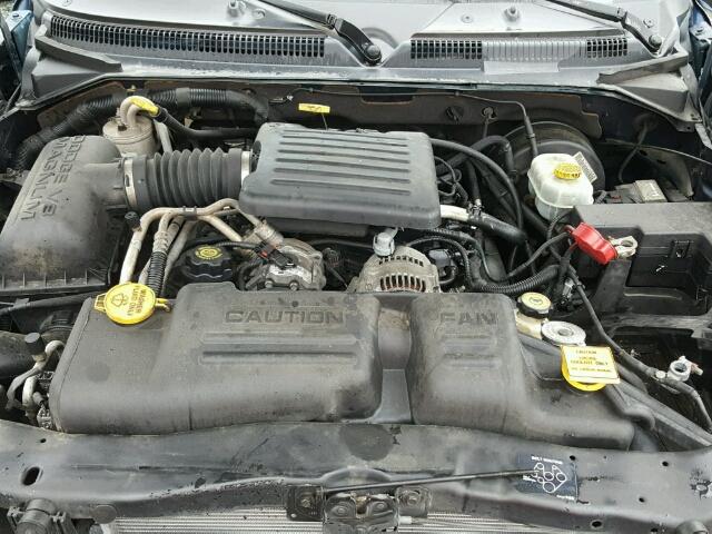 1B7HG48N22S725385 - 2002 DODGE DAKOTA QUA BLUE photo 7