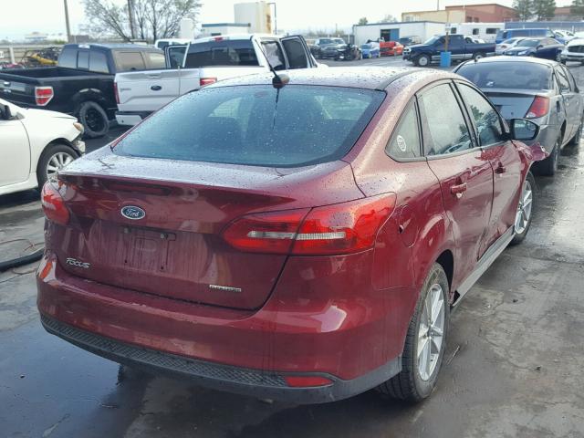 1FADP3F20FL210800 - 2015 FORD FOCUS SE MAROON photo 4