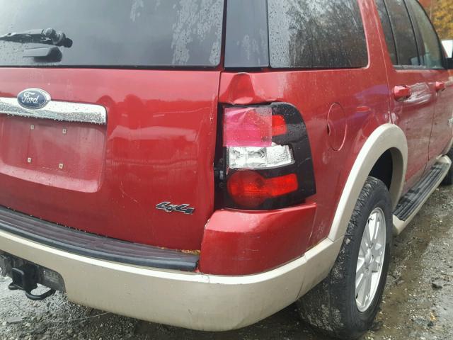 1FMEU74E37UA40760 - 2007 FORD EXPLORER E RED photo 9