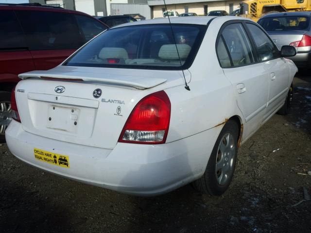 KMHDN45D83U691826 - 2003 HYUNDAI ELANTRA GL WHITE photo 4