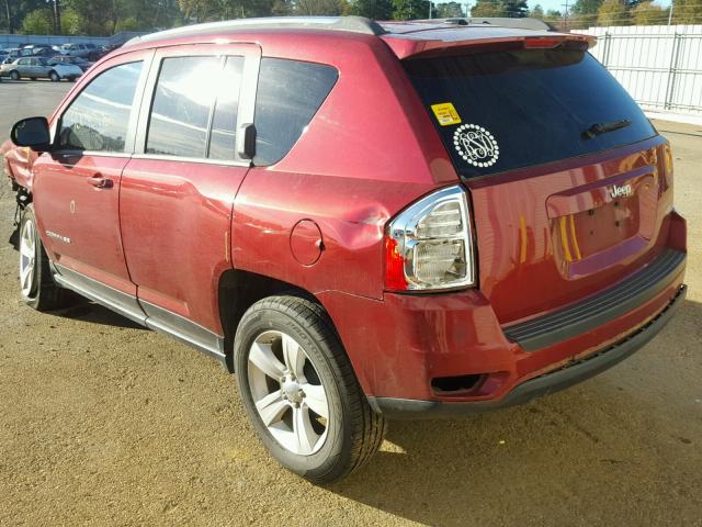 1C4NJCEA0CD589781 - 2012 JEEP COMPASS LA RED photo 3