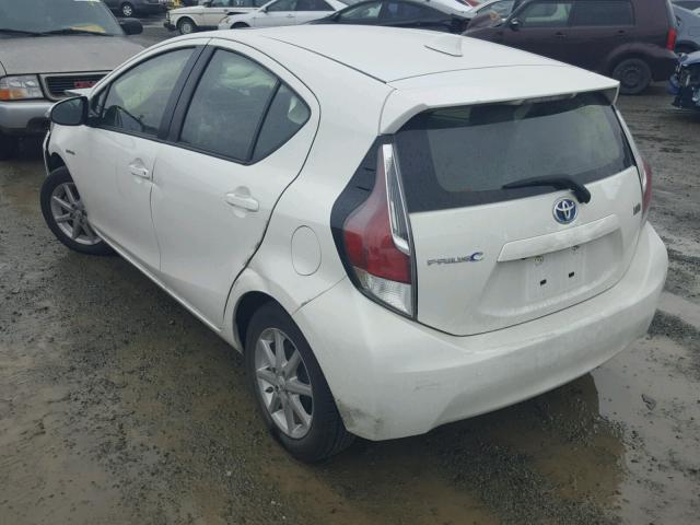 JTDKDTB38G1124284 - 2016 TOYOTA PRIUS C WHITE photo 3