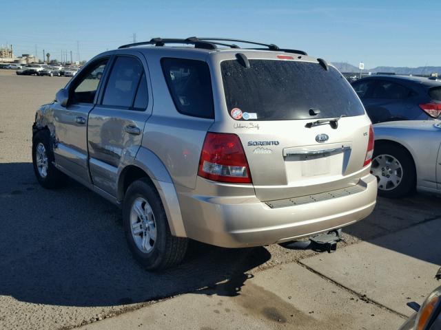 KNDJD733665552119 - 2006 KIA SORENTO EX BEIGE photo 3