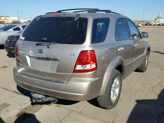 KNDJD733665552119 - 2006 KIA SORENTO EX BEIGE photo 4