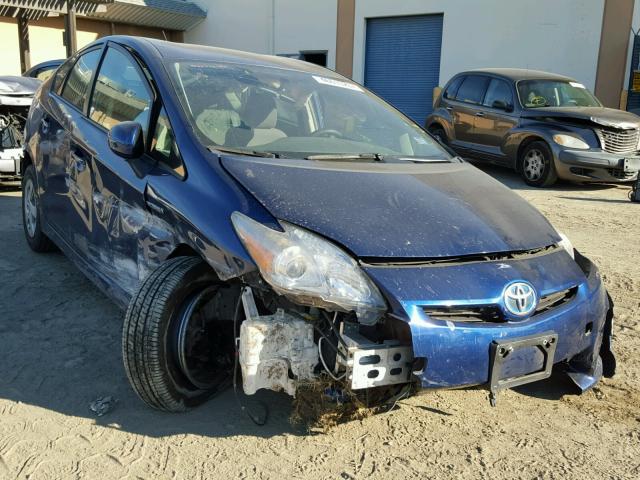 JTDKN3DU1B1392251 - 2011 TOYOTA PRIUS BLUE photo 1