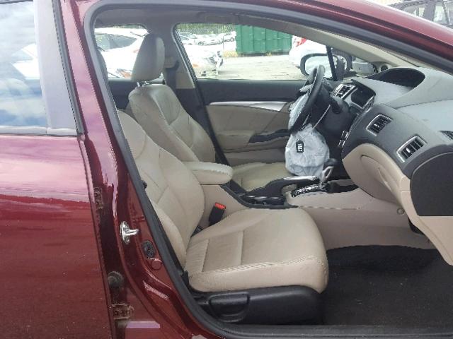 2HGFB2F98EH516939 - 2014 HONDA CIVIC EXL 勃艮第红 照片 5