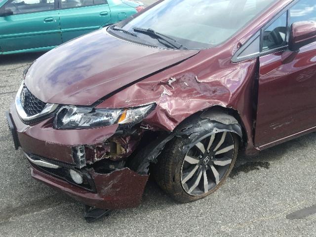 2HGFB2F98EH516939 - 2014 HONDA CIVIC EXL 勃艮第红 照片 9