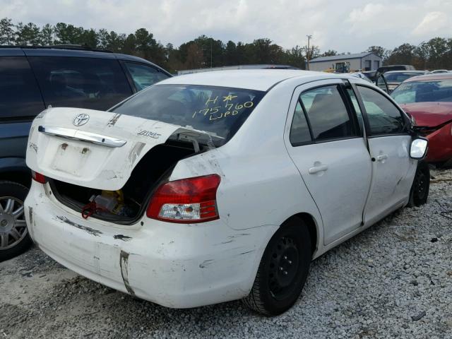 JTDBT4K32A1388584 - 2010 TOYOTA YARIS WHITE photo 4