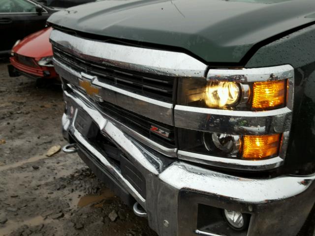 1GC1KWEG4FF626132 - 2015 CHEVROLET SILVERADO GREEN photo 9