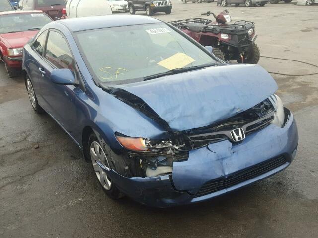 2HGFG12648H555491 - 2008 HONDA CIVIC LX BLUE photo 1