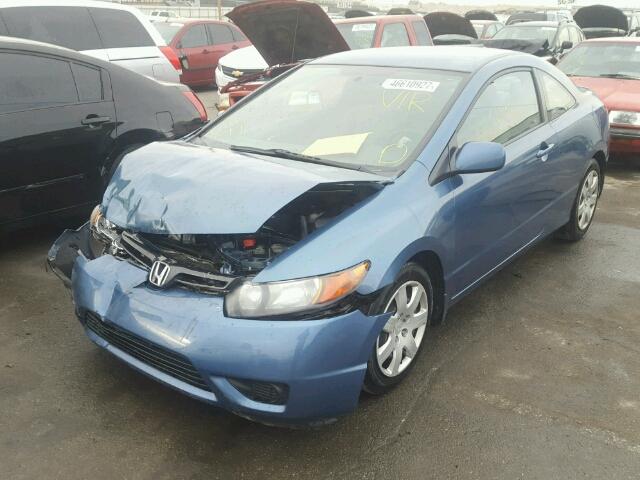 2HGFG12648H555491 - 2008 HONDA CIVIC LX BLUE photo 2