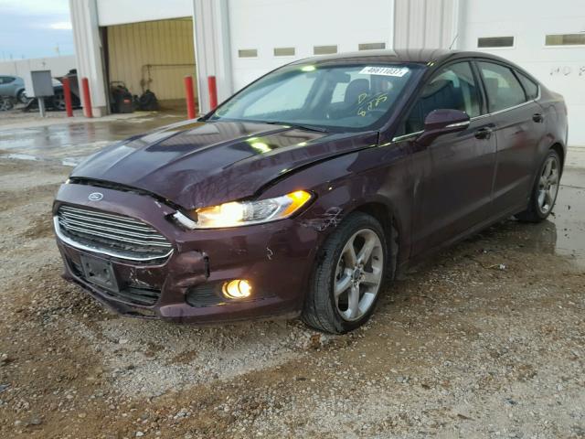 3FA6P0HR0DR238225 - 2013 FORD FUSION SE MAROON photo 2