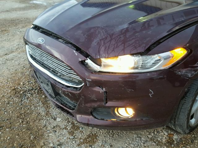 3FA6P0HR0DR238225 - 2013 FORD FUSION SE MAROON photo 9