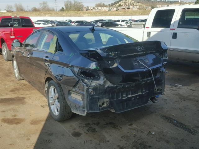 5NPEC4AC4BH004720 - 2011 HYUNDAI SONATA SE BLUE photo 3