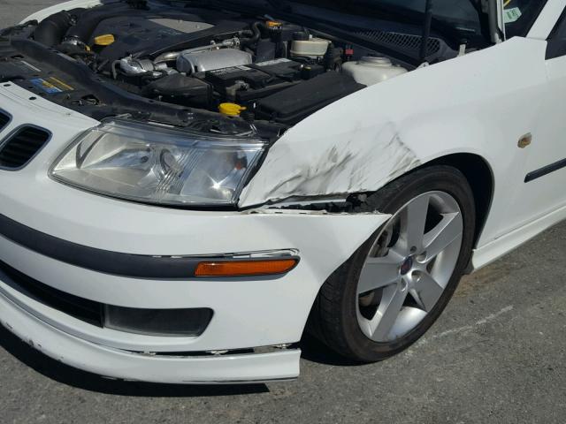 YS3FH71U776107303 - 2007 SAAB 9-3 AERO WHITE photo 9