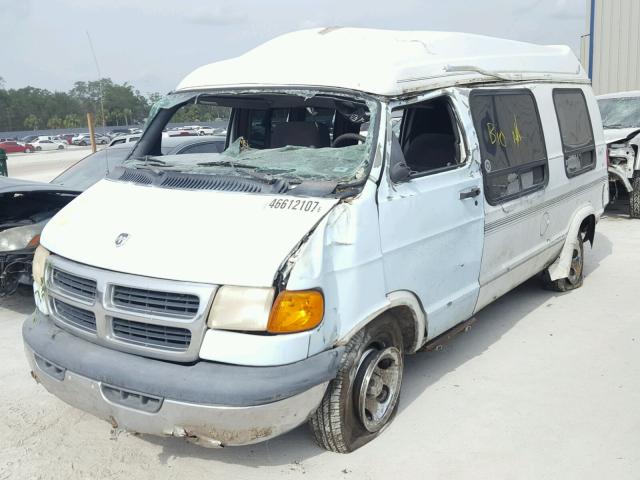 2B6HB11Y3XK575892 - 1999 DODGE RAM VAN B1 WHITE photo 2