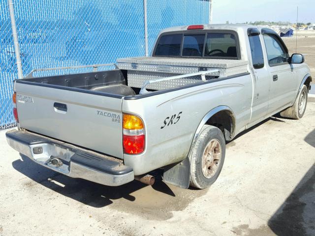 5TEVL52N52Z013042 - 2002 TOYOTA TACOMA XTR SILVER photo 4