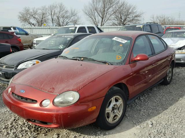 1FALP52U7VA245858 - 1997 FORD TAURUS GL RED photo 2