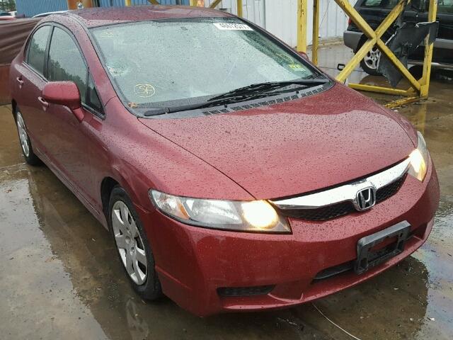 2HGFA16549H523354 - 2009 HONDA CIVIC LX BURGUNDY photo 1