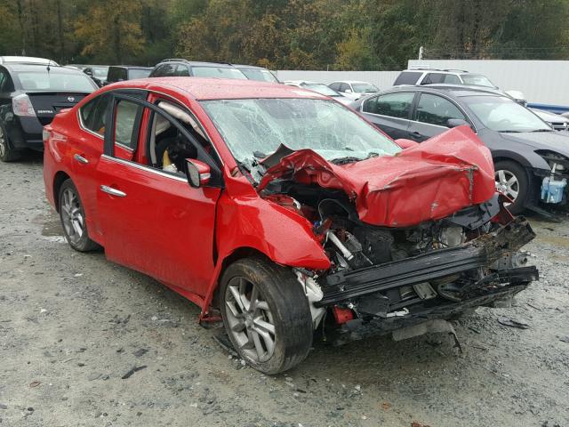 3N1AB7AP7FY244443 - 2015 NISSAN SENTRA S RED photo 1