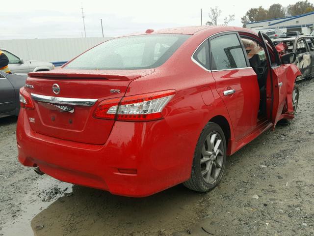 3N1AB7AP7FY244443 - 2015 NISSAN SENTRA S RED photo 4