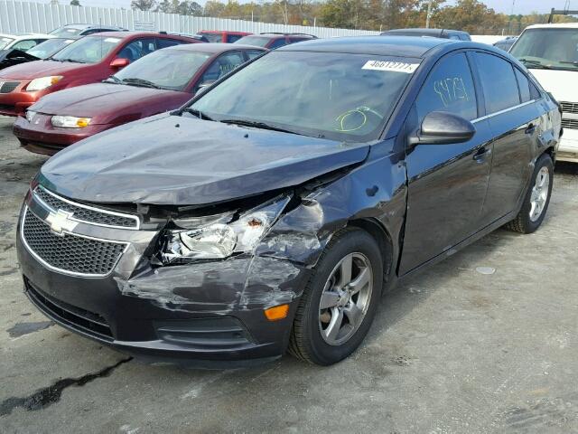 1G1PC5SB9E7385342 - 2014 CHEVROLET CRUZE LT CHARCOAL photo 2