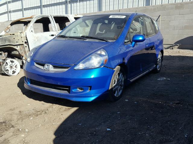 JHMGD37697S041965 - 2007 HONDA FIT S BLUE photo 2