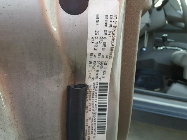 1J8HH48K68C114791 - 2008 JEEP COMMANDER SILVER photo 10