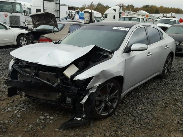 1N4AA5AP2DC814302 - 2013 NISSAN MAXIMA S SILVER photo 2