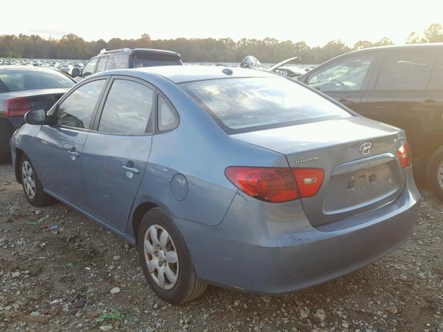 KMHDU46D87U250852 - 2007 HYUNDAI ELANTRA GL BLUE photo 3