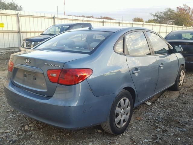 KMHDU46D87U250852 - 2007 HYUNDAI ELANTRA GL BLUE photo 4