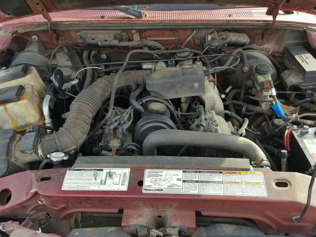 1FTYR10C7YPA17972 - 2000 FORD RANGER MAROON photo 7