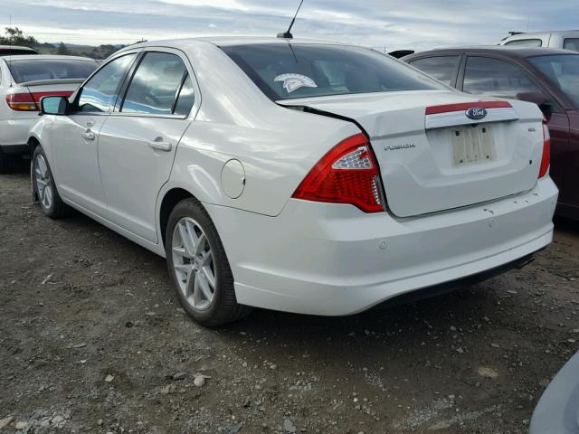 3FAHP0JA1BR293972 - 2011 FORD FUSION SEL WHITE photo 3