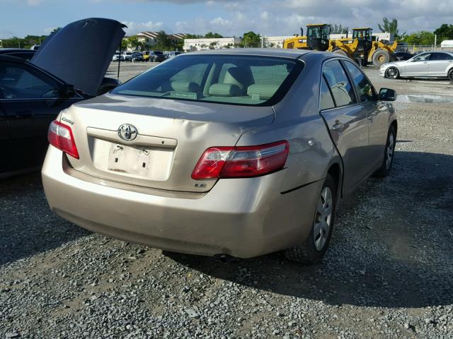 4T1BE46K78U203140 - 2008 TOYOTA CAMRY CE BEIGE photo 4