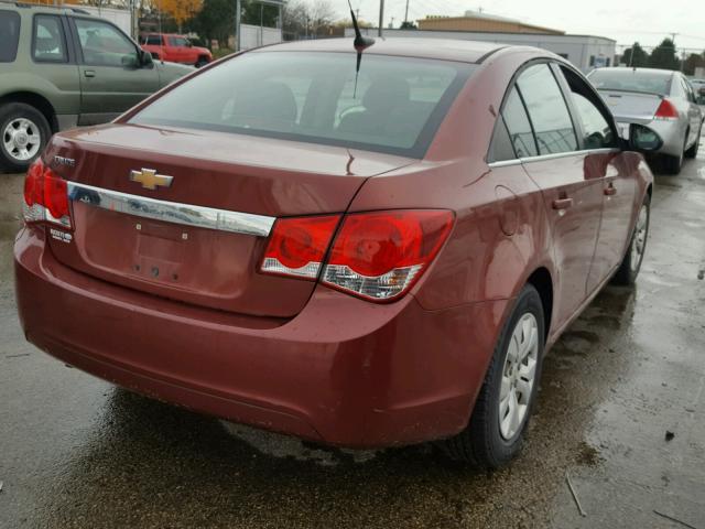 1G1PC5SH8C7266540 - 2012 CHEVROLET CRUZE LS BROWN photo 4