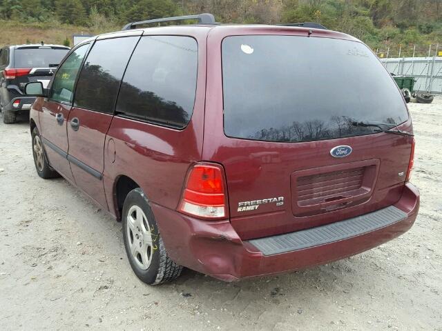 2FMZA51287BA35343 - 2007 FORD FREESTAR S MAROON photo 3