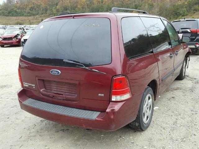 2FMZA51287BA35343 - 2007 FORD FREESTAR S MAROON photo 4