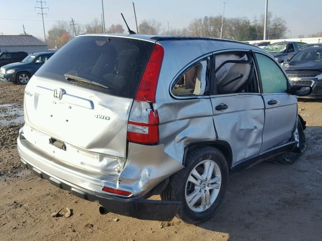 3CZRE4H58AG702669 - 2010 HONDA CR-V EX SILVER photo 4