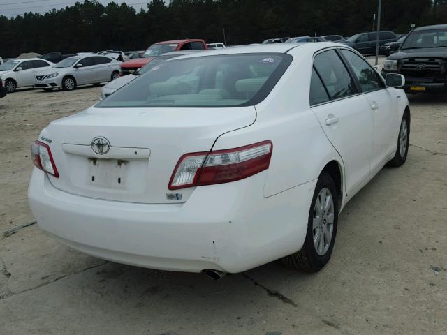 4T1BB46K18U042986 - 2008 TOYOTA CAMRY HYBR WHITE photo 4