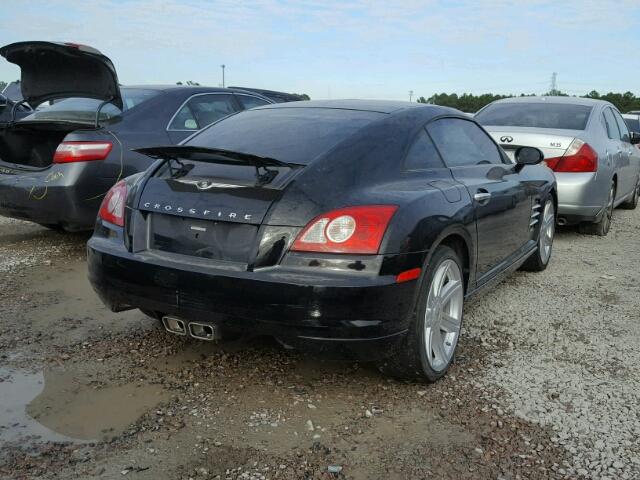 1C3AN69L84X020634 - 2004 CHRYSLER CROSSFIRE BLACK photo 4