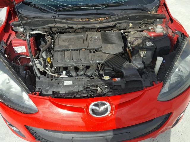 JM1DE1LY6D0169648 - 2013 MAZDA MAZDA2 RED photo 7