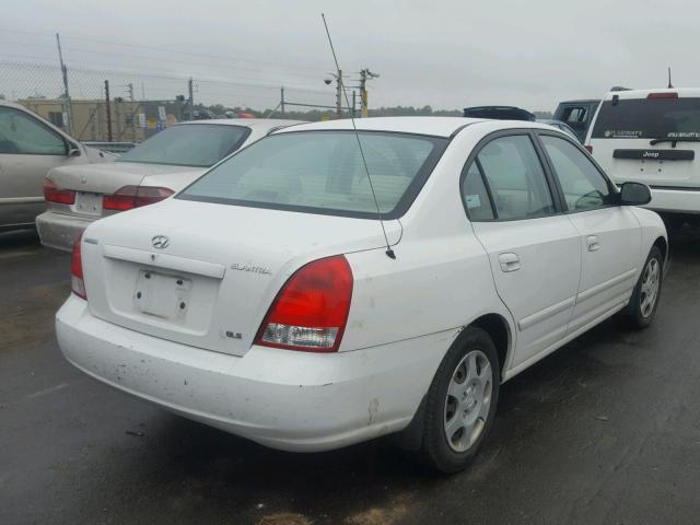 KMHDN45D53U518183 - 2003 HYUNDAI ELANTRA GL WHITE photo 4