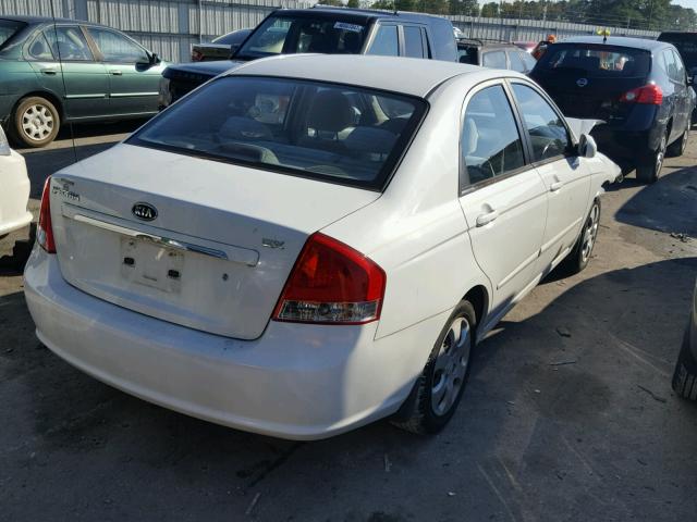 KNAFE121085570020 - 2008 KIA SPECTRA EX WHITE photo 4