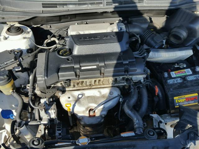 KNAFE121085570020 - 2008 KIA SPECTRA EX WHITE photo 7